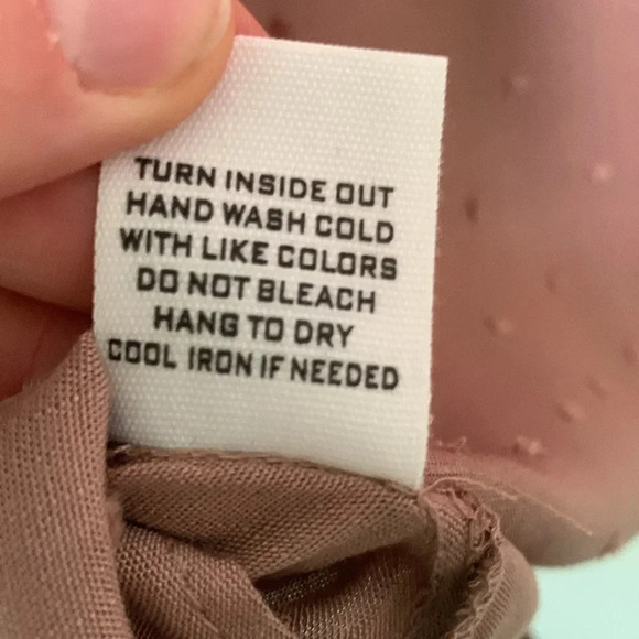 Mine Boho embroidered and embellished blouse size medium taupe/ tan color - Picture 7 of 8